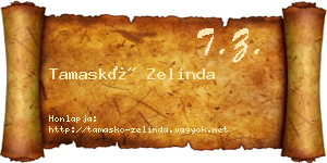 Tamaskó Zelinda névjegykártya